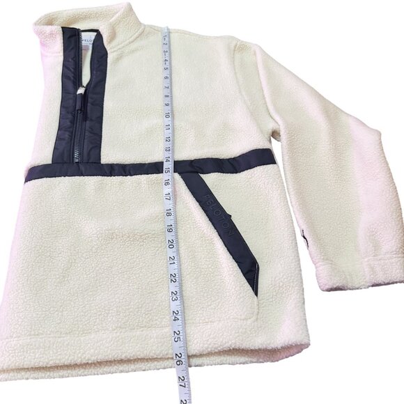 NWOT Peloton Womens Sherpa Fleece Pullover Ivory & Black Long Sleeve Jacket XXL - Picture 6 of 7